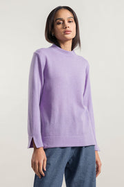 Viola Glicine | Maglia donna light cashmere rigenerato