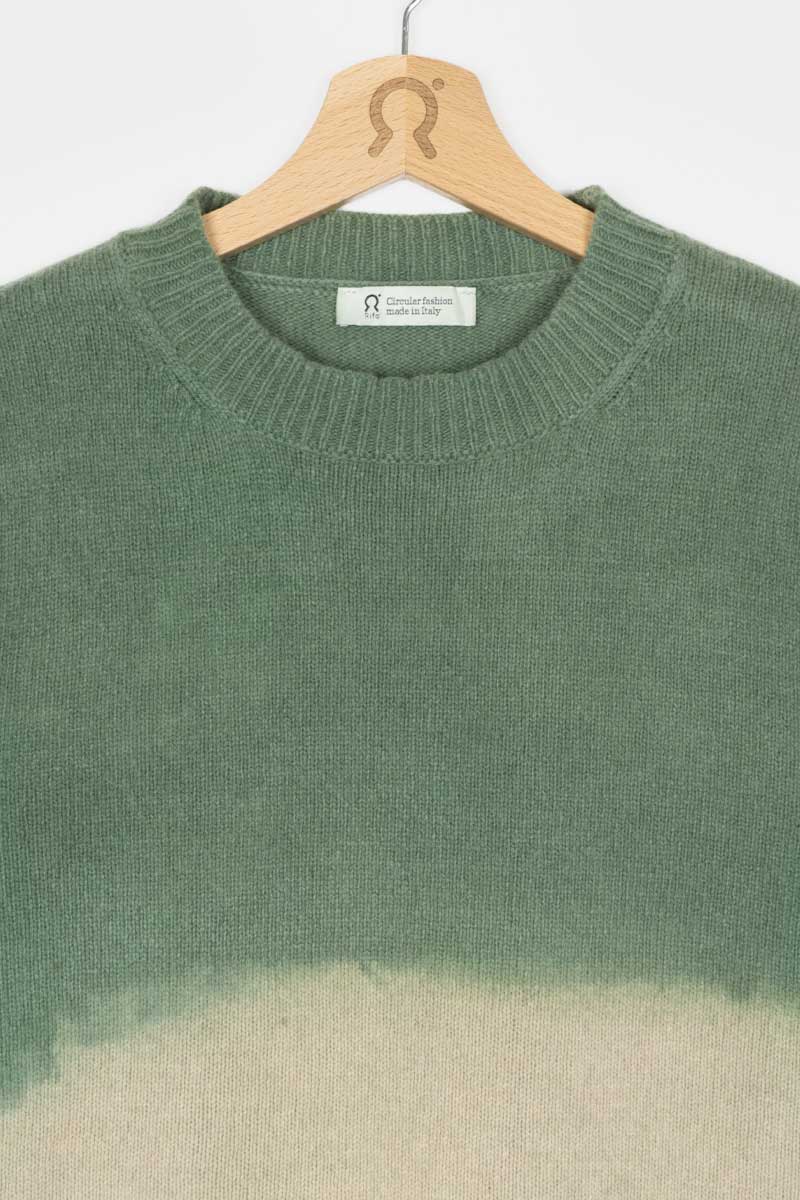 Verde-Giallo | Maglia Donna Cashmere Rigenerato Fiammetta