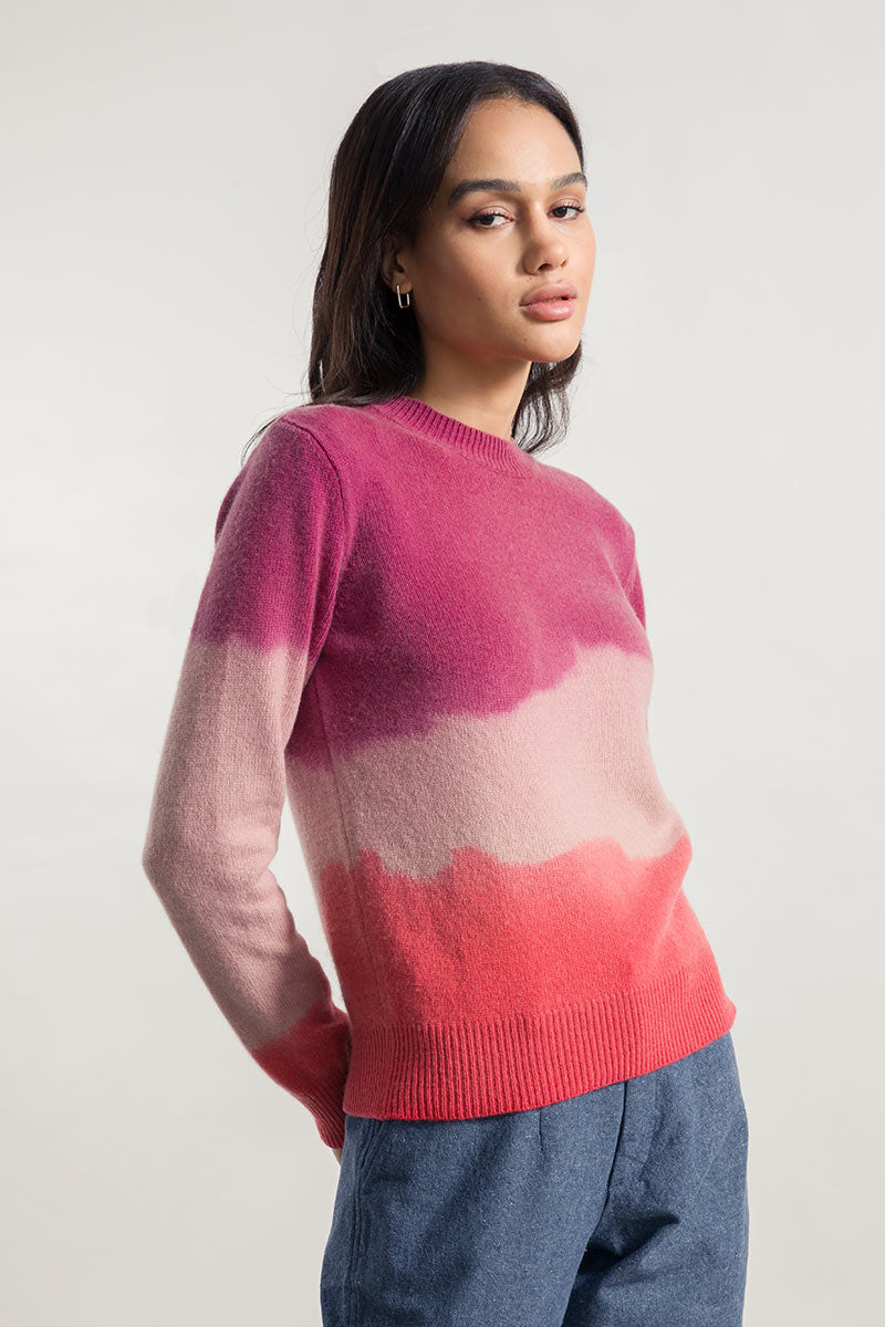 Malva-Corallo | Maglia Donna Cashmere Rigenerato Fiammetta