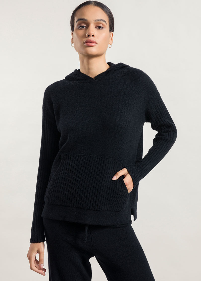 Nero Ardesia | Felpa Donna Cashmere Rigenerato Fiona