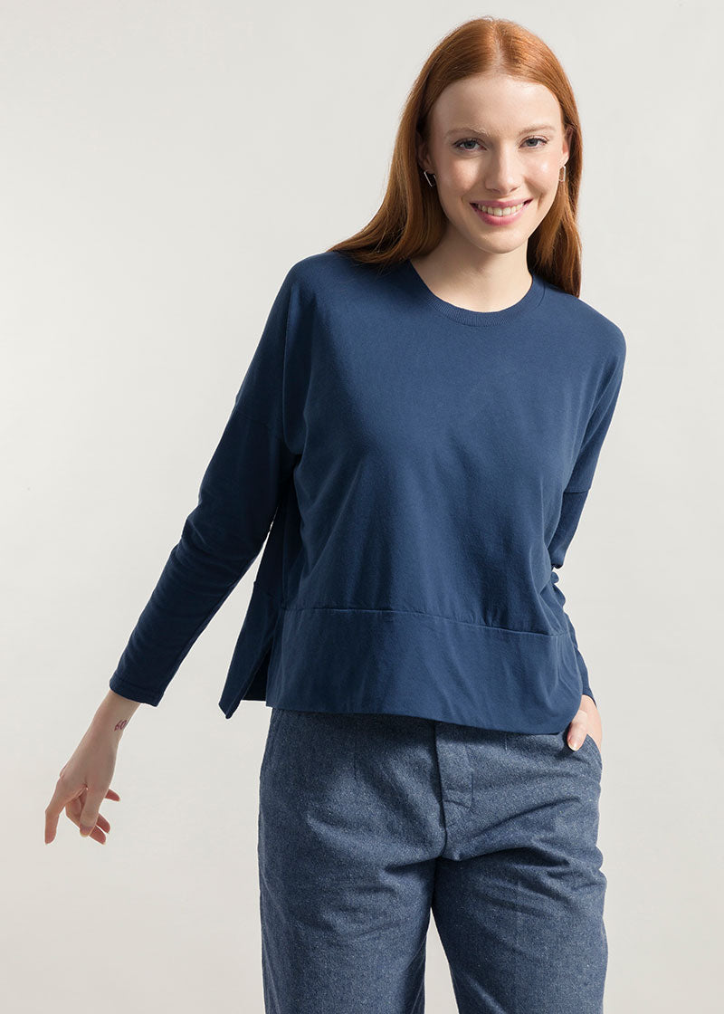 Blu Balena | Maglia Donna Cotone Rigenerato Zoe