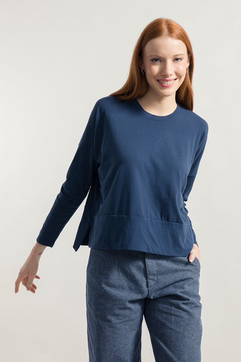 Blu Balena | Maglia Donna Cotone Rigenerato Zoe