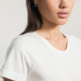 Bianco Latte | tshirt donna cotone organico e cotone rigenerato