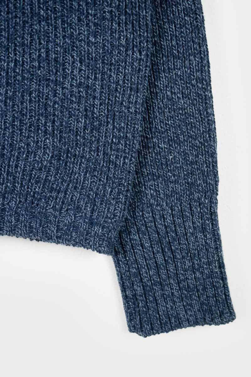  Maglioncino cotone jeans rigenerato paricollo