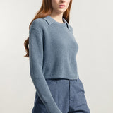 Blu Atlantico | Maglia polo cotone jeans