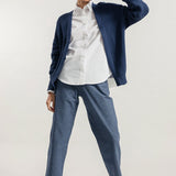 Blu Baltico | Cardigan Cotone Donna Jeans Rigenerato