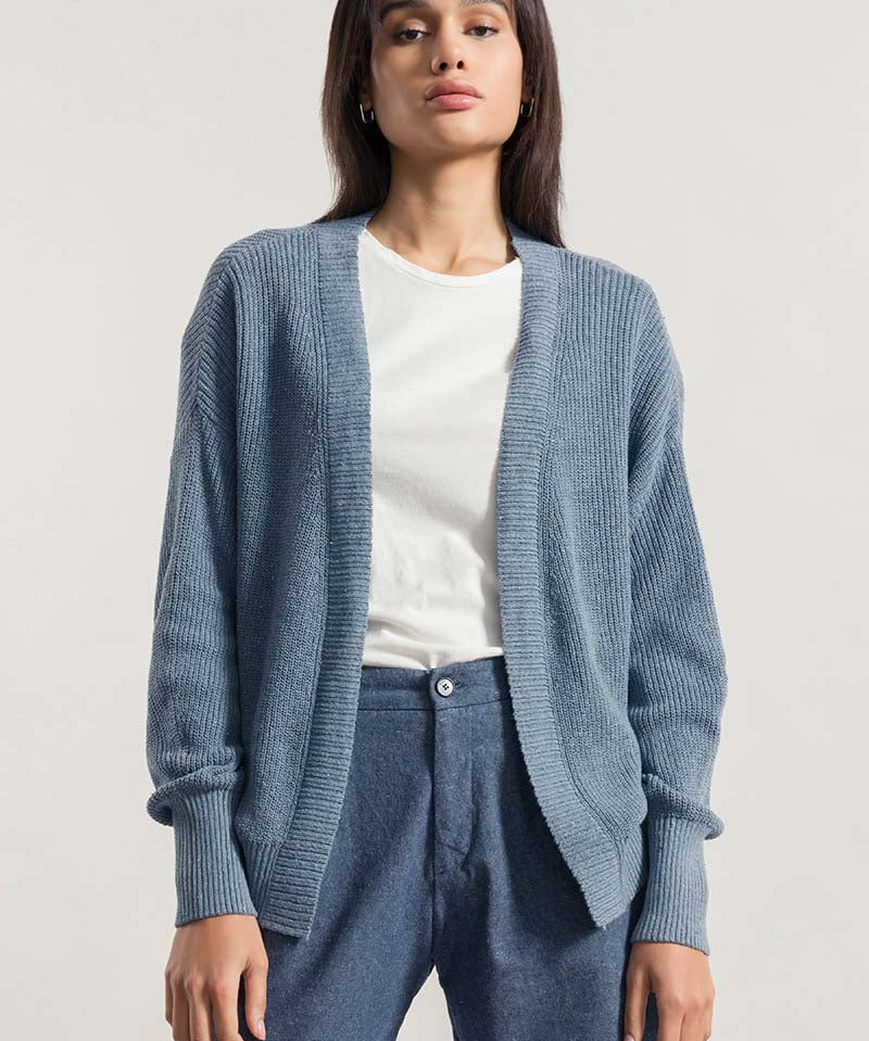 Blu Atlantico | Cardigan Cotone Donna Jeans Rigenerato