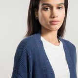 Blu Baltico | Cardigan Cotone Donna Jeans Rigenerato