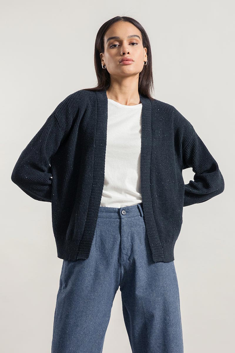 Rifò CARA Cardigan Donna Cotone Jeans Rigenerato