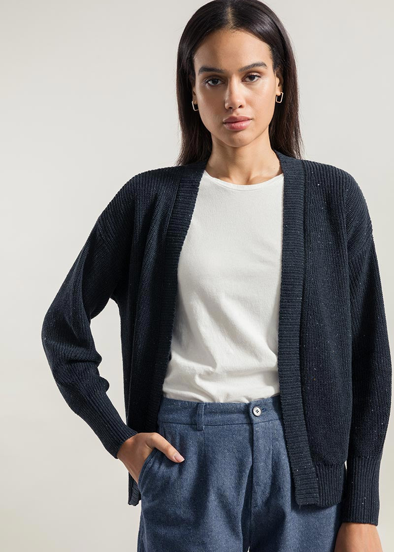 Mar Nero | Cardigan Cotone Donna Jeans Rigenerato