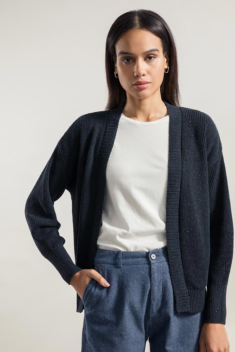 Mar Nero | Cardigan Cotone Donna Jeans Rigenerato