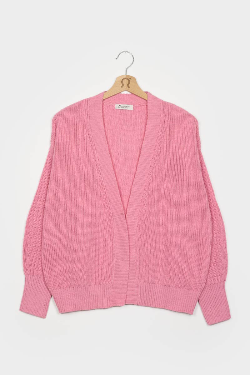 Rosa Ciliegio | Cardigan Donna Cotone Rigenerato Irma