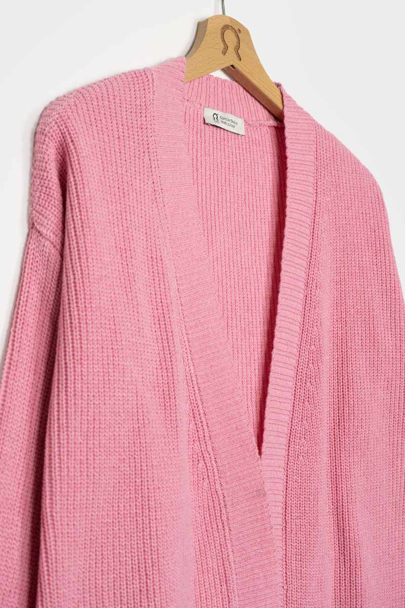 Rosa Ciliegio | Cardigan Donna Cotone Rigenerato Irma