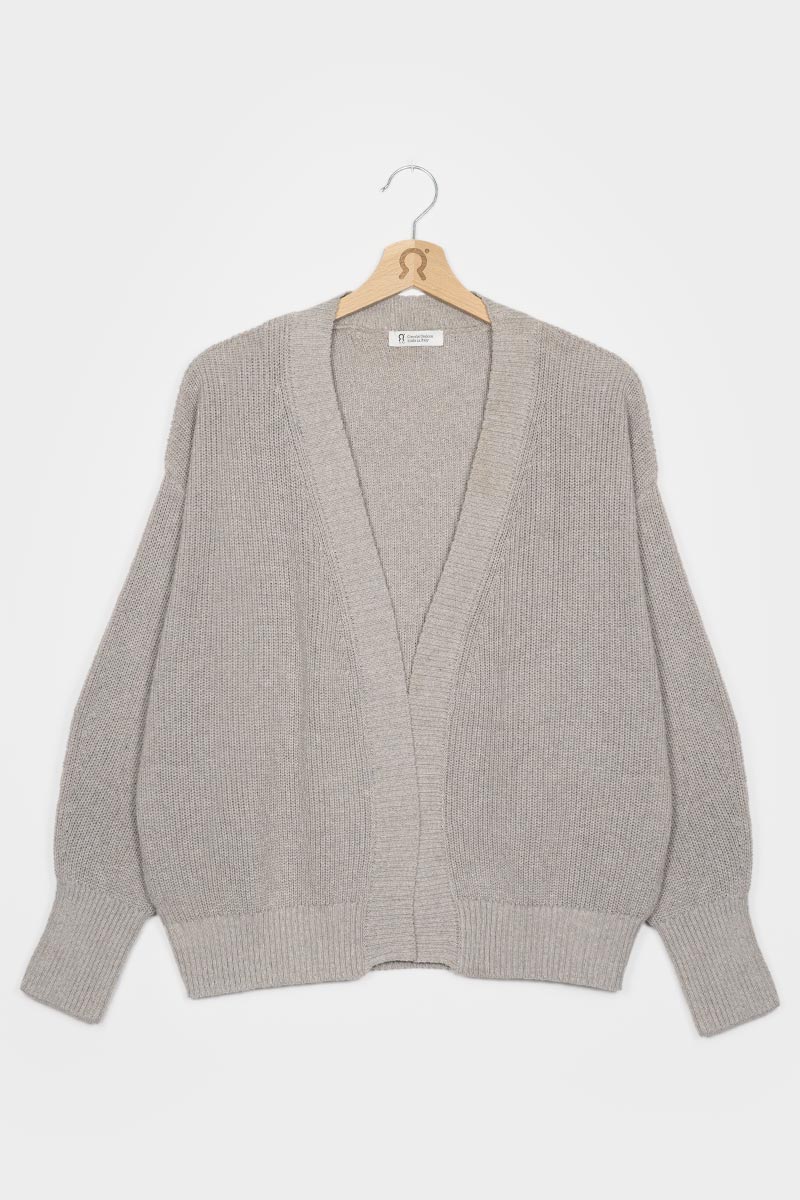 Grigio Ghiaccio | Cardigan Donna Cotone Rigenerato Irma