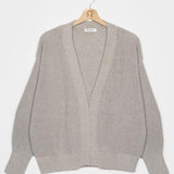 Grigio Ghiaccio | Cardigan Donna Cotone Rigenerato Irma