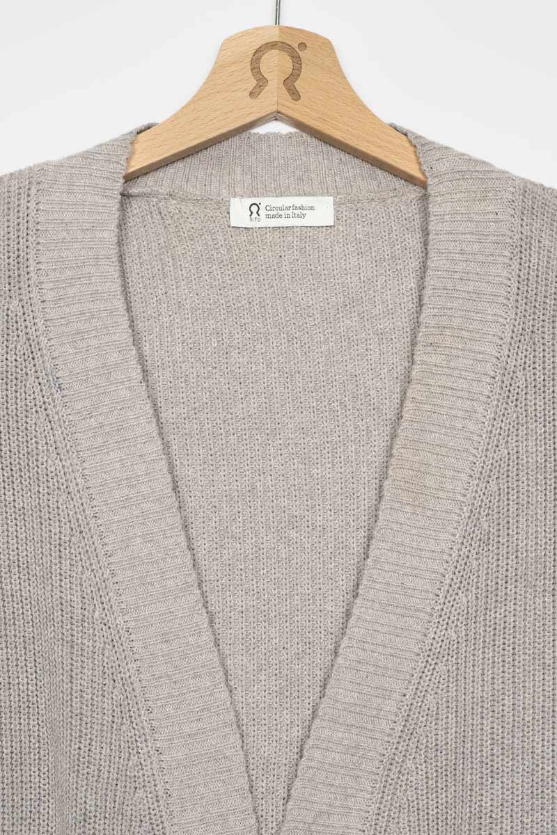 Grigio Ghiaccio | Cardigan Donna Cotone Rigenerato Irma