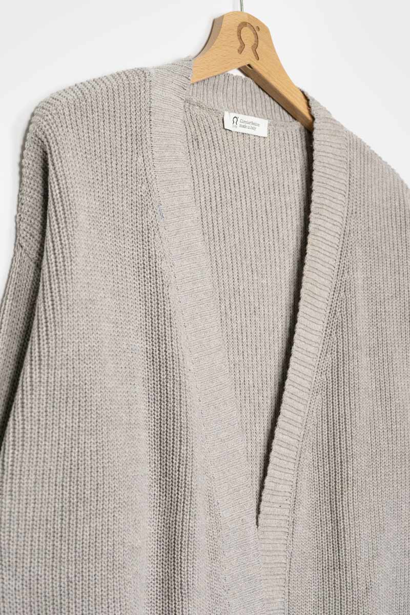 Grigio Ghiaccio | Cardigan Donna Cotone Rigenerato Irma