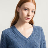 Blu Lapis | Maglia Donna Cashmere Rigenerato Eliana