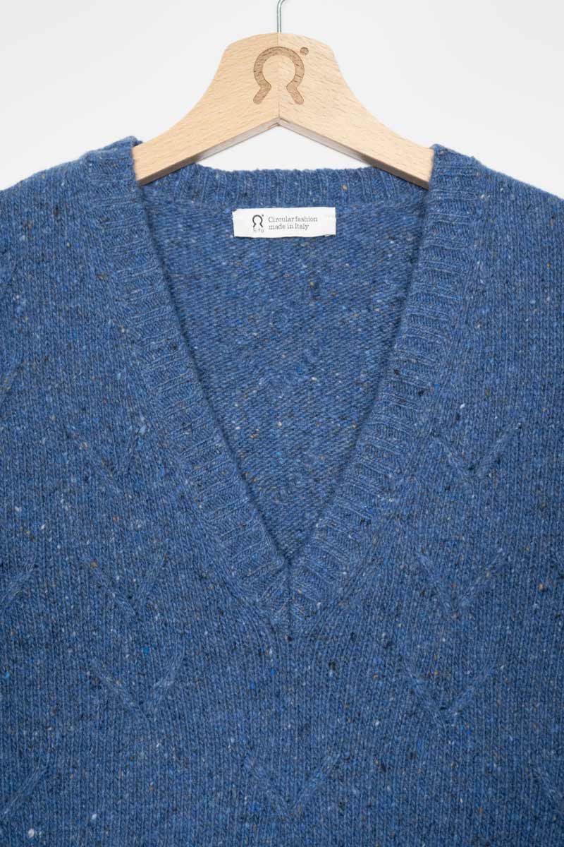 Blu Lapis | Maglia Donna Cashmere Rigenerato Eliana