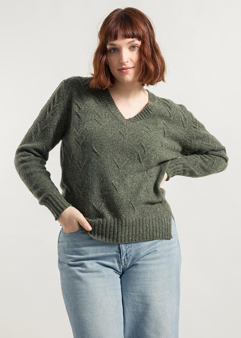 Verde Abete | Maglia Donna Cashmere Rigenerato Eliana