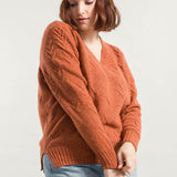 Arancio Ruggine | Maglia Donna Cashmere Rigenerato Eliana