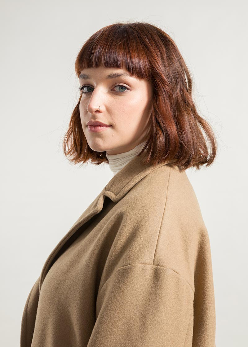 Beige Cammello | Cappotto lana rigenerata