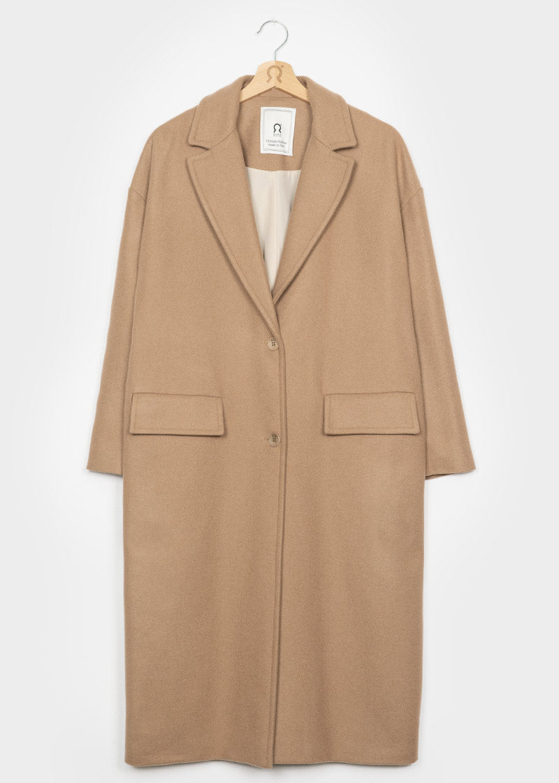 Beige Cammello | Cappotto lana rigenerata