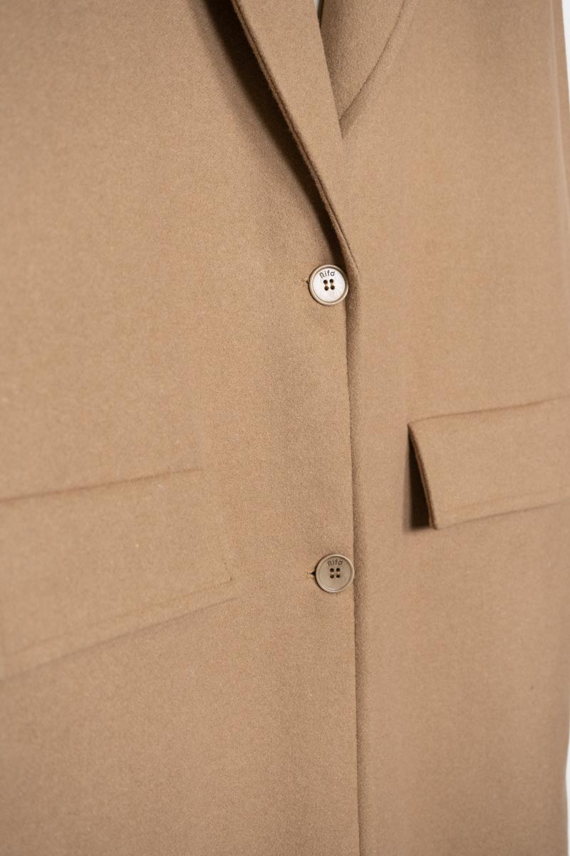 Beige Cammello | Cappotto lana rigenerata