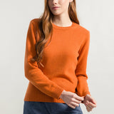 Arancio Becco d'Oca | Maglia Donna Lana Rigenerata Laura