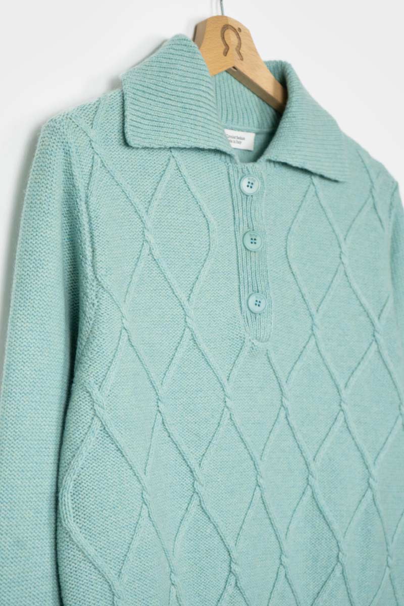 Verde Menta | Maglia Donna Lana Rigenerata Sara