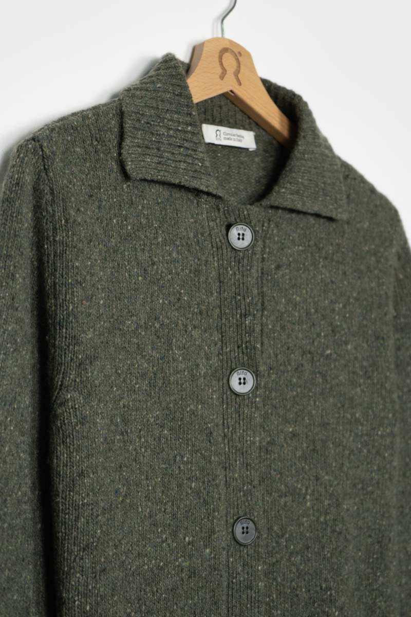 Verde Abete | Cardigan Donna Cashmere Rigenerato Cecilia