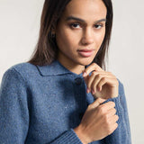 Blu Lapis | Cardigan Donna Cashmere Rigenerato Cecilia