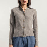 Greige Nebbia | Cardigan Donna Cashmere Rigenerato Cecilia