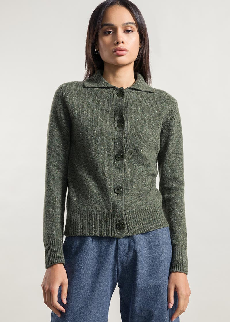 Verde Abete | Cardigan Donna Cashmere Rigenerato Cecilia