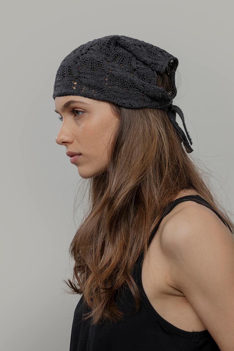 Bandana a Crochet Donna Cotone Riciclato Alexia - Rifò Lab Moda circolare made in Italy
