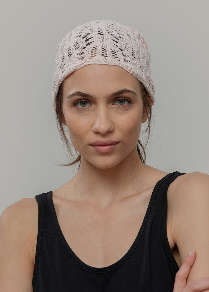 Bandana a Crochet Donna Cotone Riciclato Alexia - Rifò Lab Moda circolare made in Italy