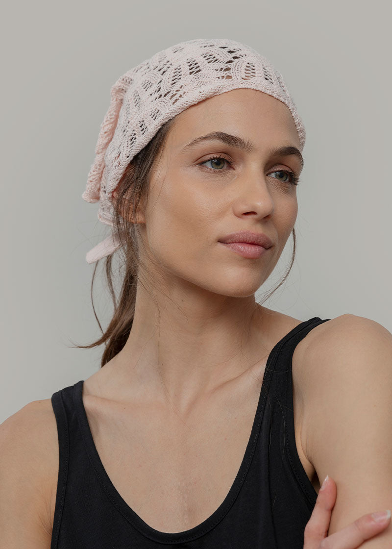 Bandana a Crochet Donna Cotone Riciclato Alexia - Rifò Lab Moda circolare made in Italy