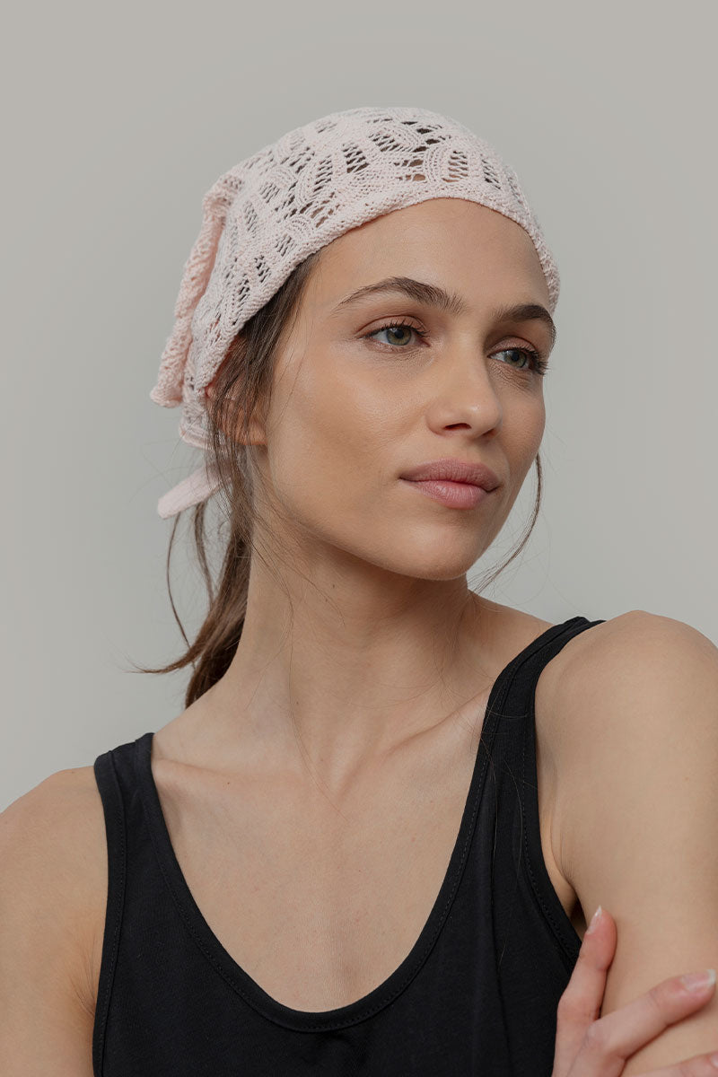 Bandana a Crochet Donna Cotone Riciclato Alexia - Rifò Lab Moda circolare made in Italy