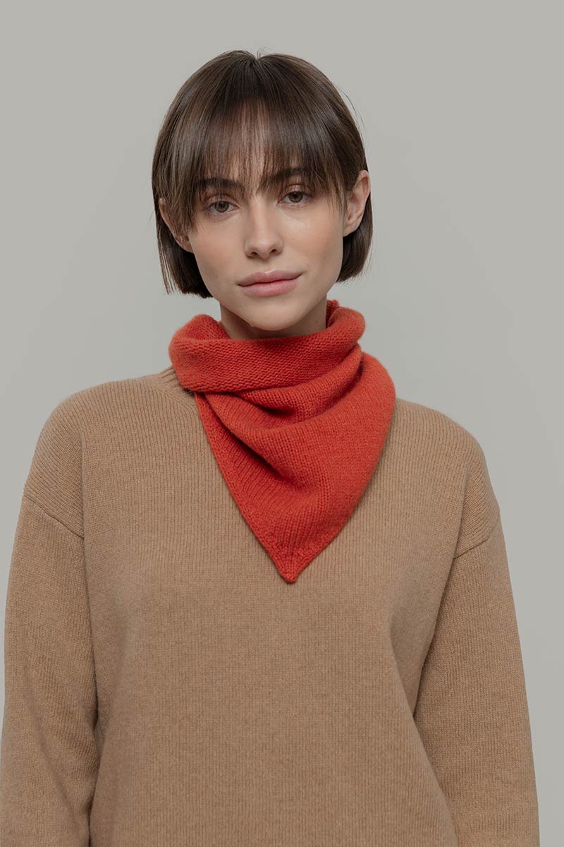 Foulard Cashmere Bandana Unisex Cashmere Rigenerato Masha - Rifò Lab Moda circolare made in Italy