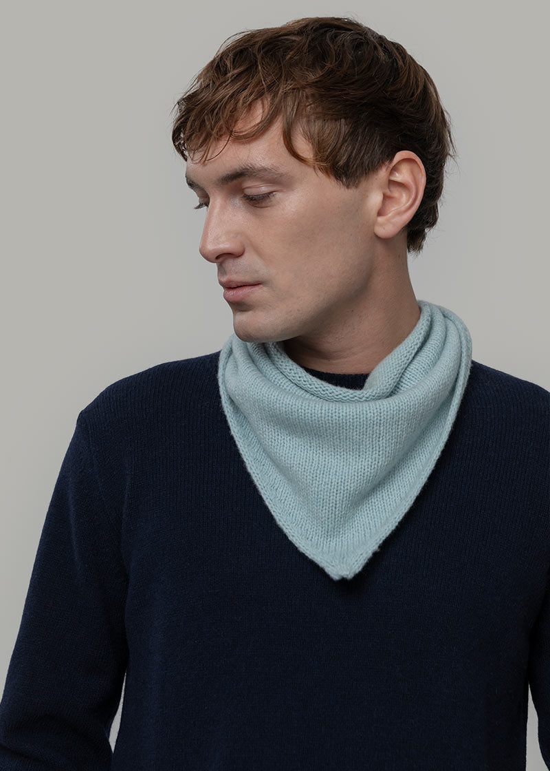 Bandana Unisex Cashmere Rigenerato Masha Azzurro