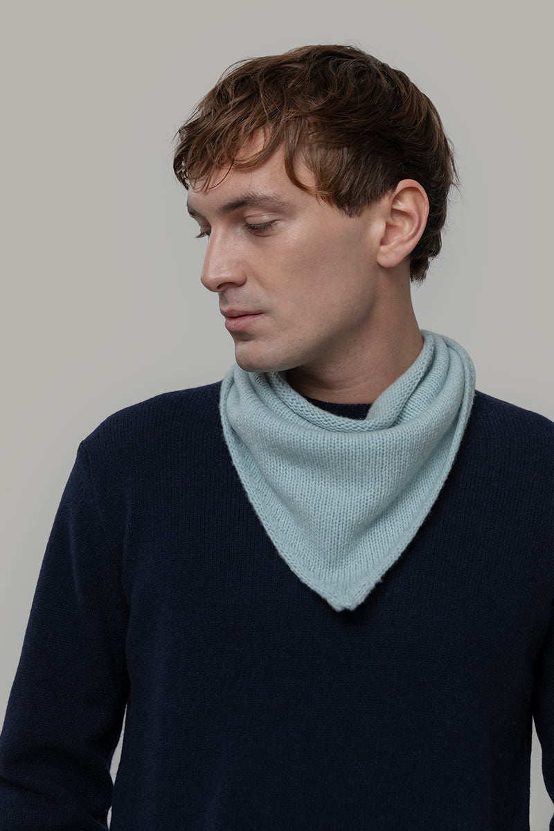 Bandana Unisex Cashmere Rigenerato Masha Azzurro