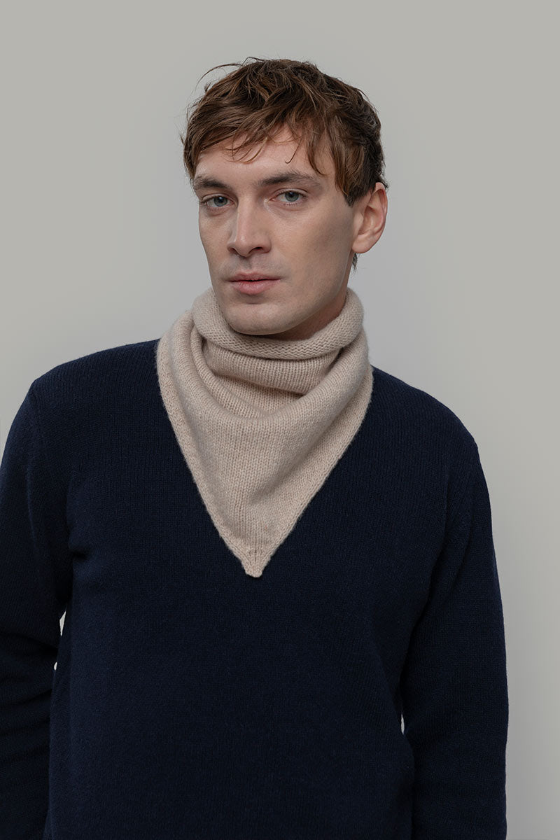 Foulard Cashmere Bandana Unisex Cashmere Rigenerato Masha - Rifò Lab Moda circolare made in Italy