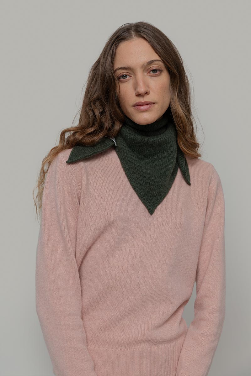 Foulard Cashmere Bandana Unisex Cashmere Rigenerato Masha - Rifò Lab Moda circolare made in Italy