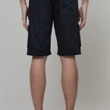 Pantaloni Bermuda Uomo Cargo Cotone Blu Franco - Rifò Lab Moda circolare made in Italy