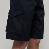 Pantaloni Bermuda Uomo Cargo Cotone Blu Franco - Rifò Lab Moda circolare made in Italy