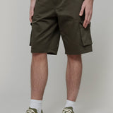 Pantaloni Bermuda Uomo Cargo Cotone Blu Verde Militare - Rifò Lab Moda circolare made in Italy