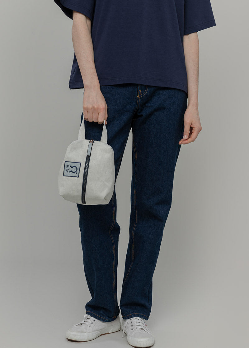 Pochette Jeans Jacky borsello beauty denim rigenerato Ecrù - Rifò