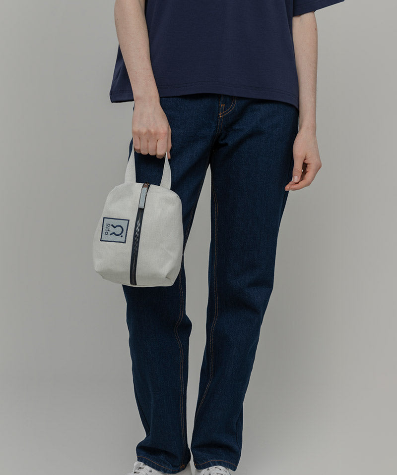 Pochette Jeans Jacky borsello beauty denim rigenerato Ecrù - Rifò