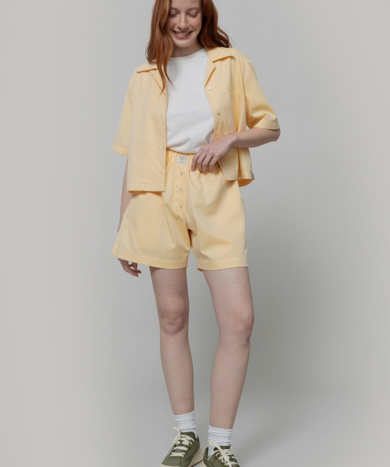 Pantaloncini Boxer Donna Cotone Inghirami Allegra Gialli - Rifò Lab Moda circolare made in Italy
