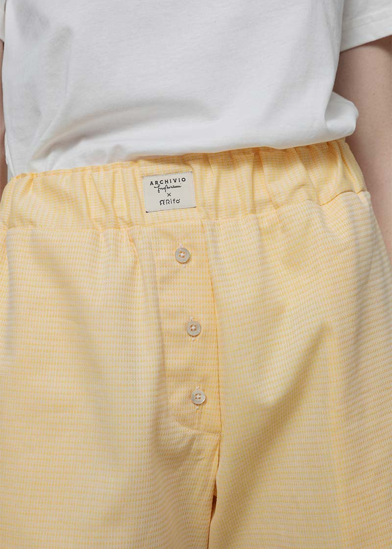 Pantaloncini Boxer Donna Cotone Inghirami Allegra Gialli - Rifò Lab Moda circolare made in Italy
